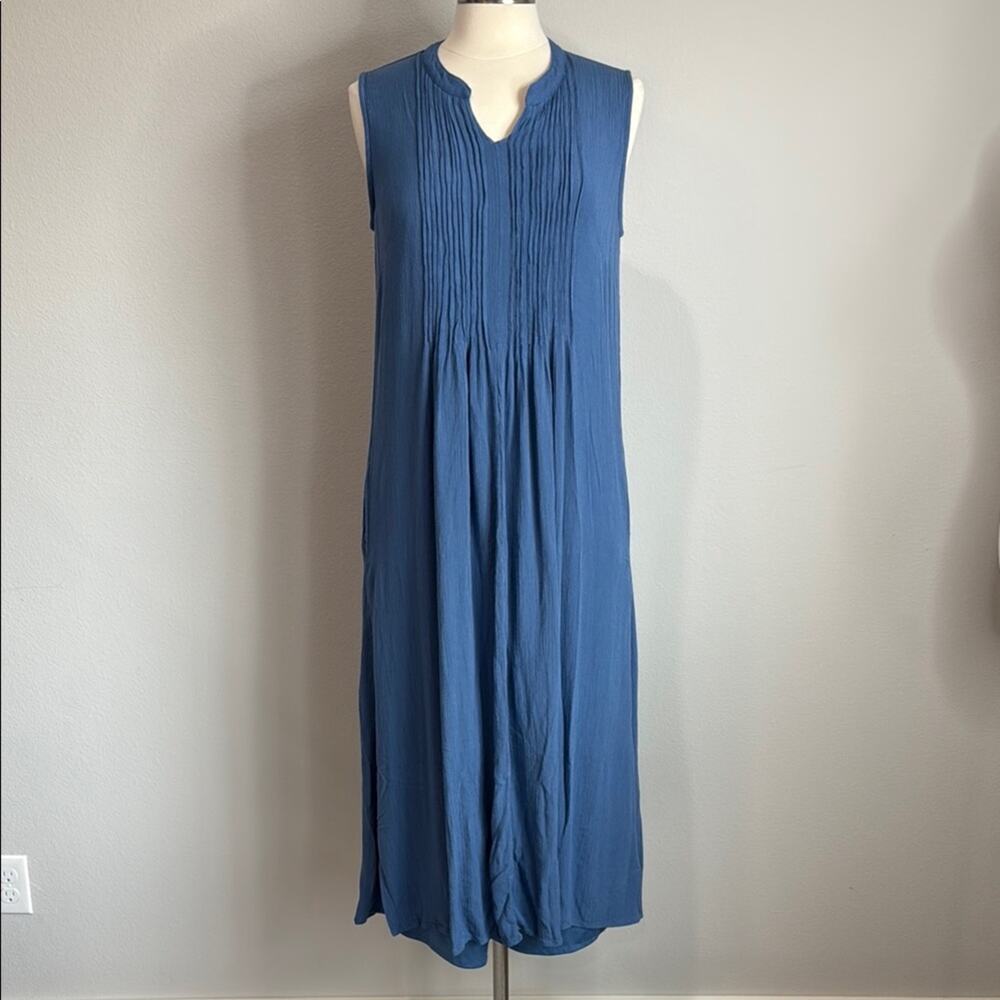 Coldwater Creek Blue Sleeveless Maxi Dress Size M